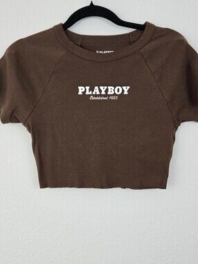 Brown Playboy X Pacsun Crop Top